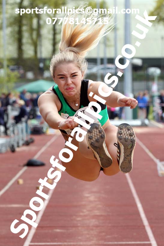 Long jump, 2021 NECAA Middlesbrough Open Meting, Sunday, May 9th. Photo: David T. Hewitson/Sports for All Pics